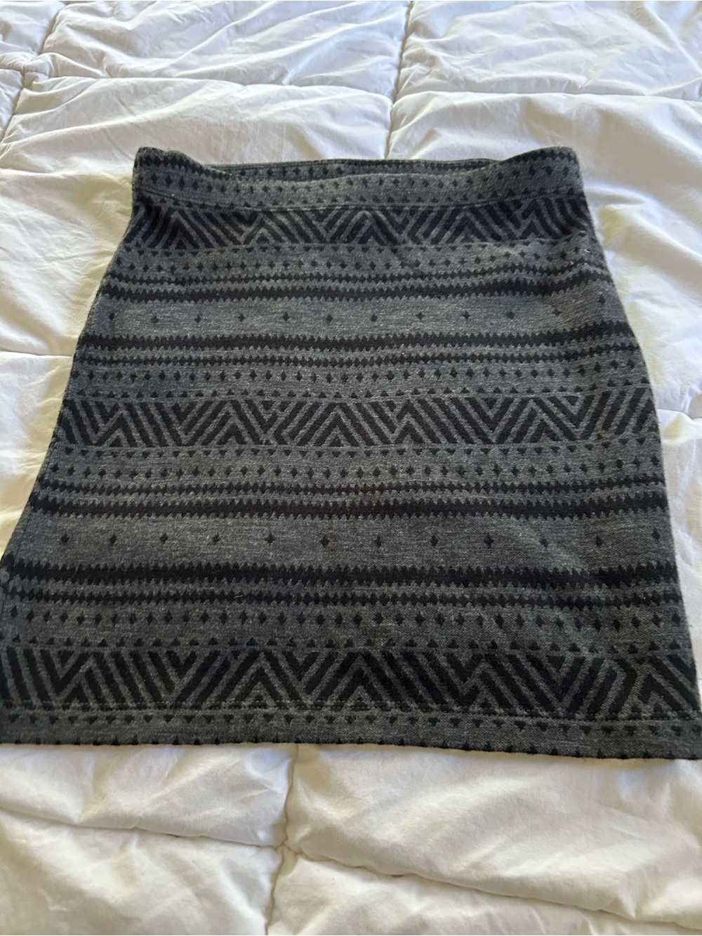 Icebreaker Merino Geometric Mini Skirt in Gray & Black Size XS Like New
